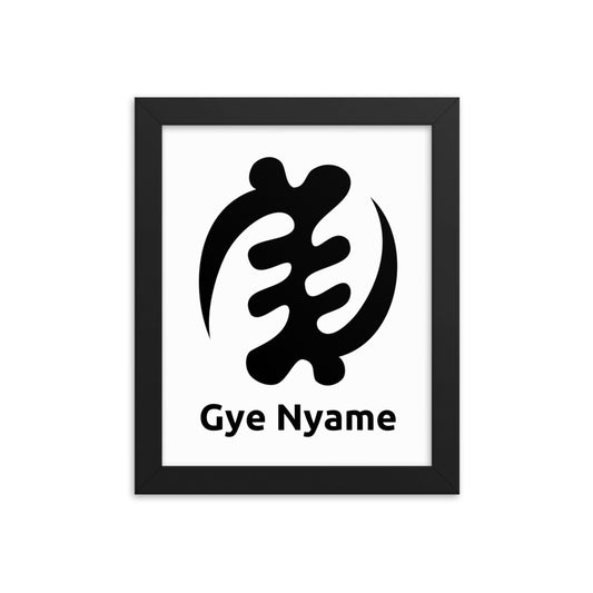 Gye Nyame Framed poster (8"x10")