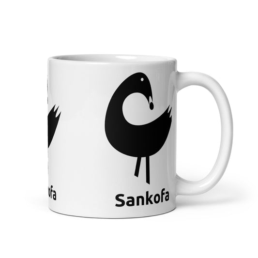 'Sankofa' white glossy mug